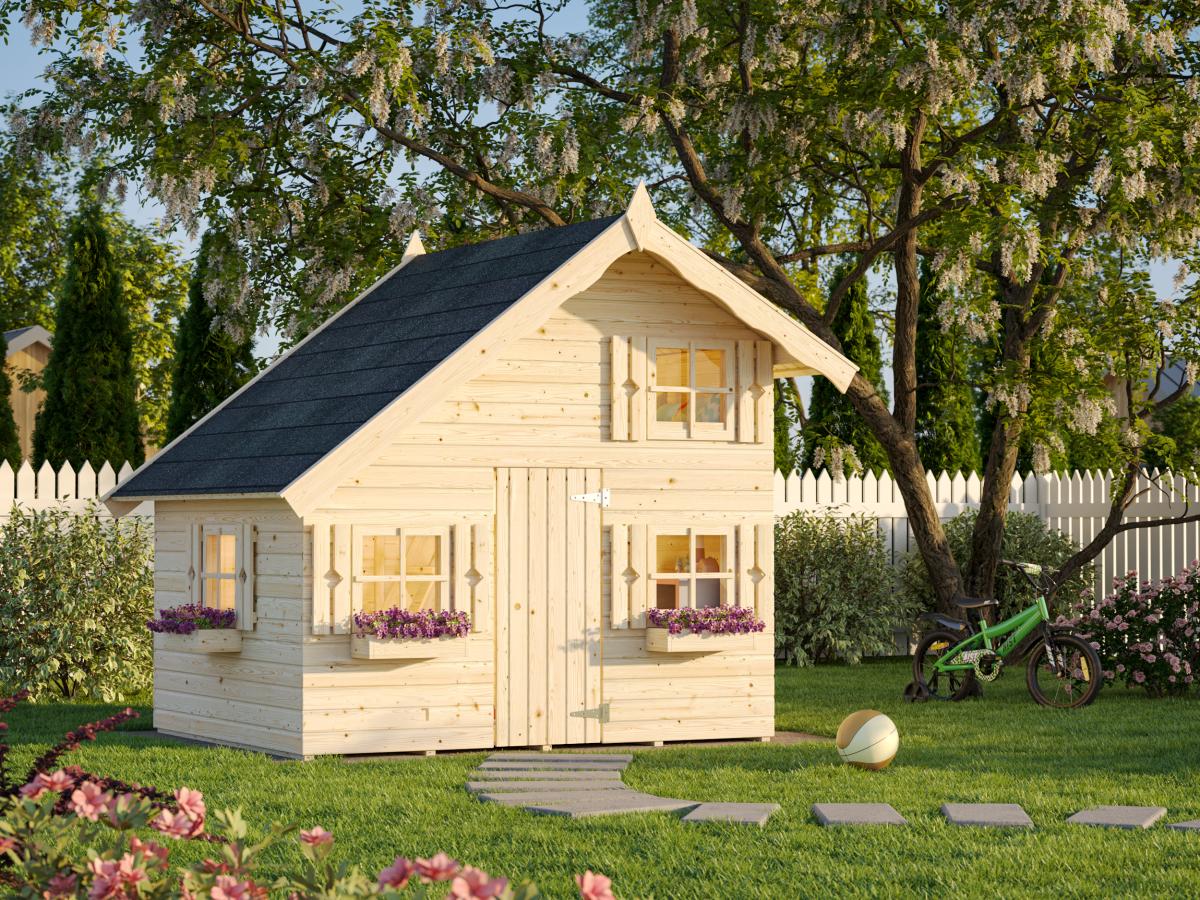 Casita de Madera Infantil Tom Palmako 3,8 m² o 220x180cm