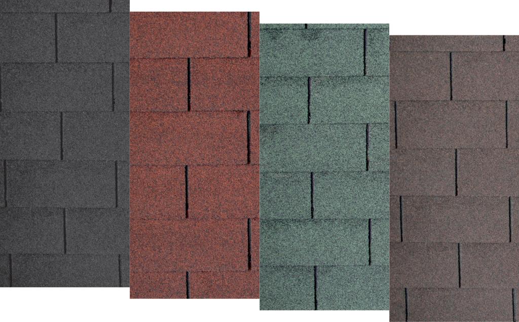 Shingles (black, red, green, brown)